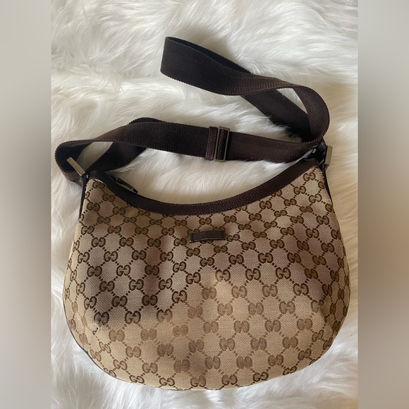 Gucci GG Monogram Web Medium Crossbody Bag - Picture 1 of 12